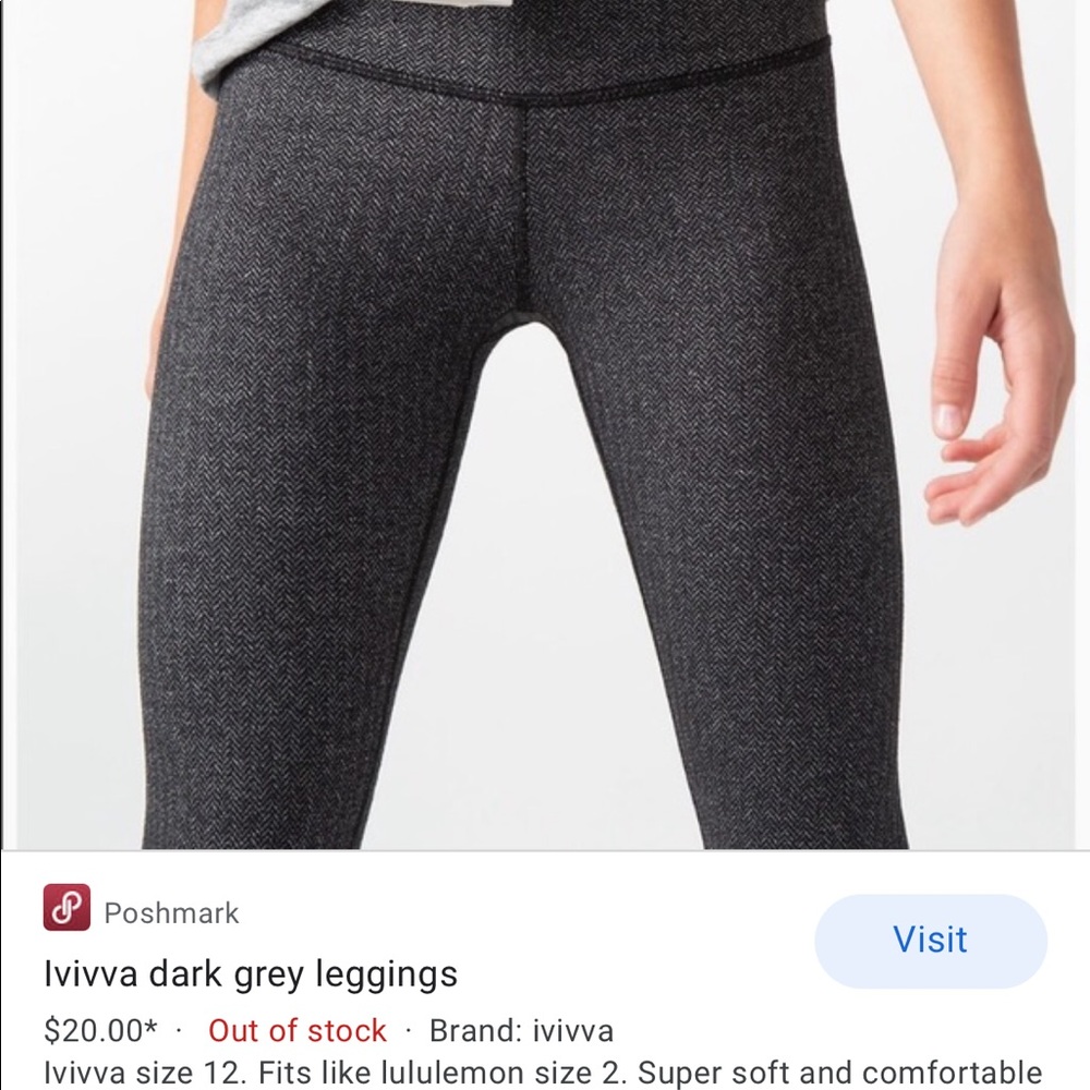 Ivivva/ lululemon leggings size 14 (girls)